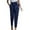 Dark Blue, variant on fartey Wide Leg Pants for Women 2023 High Paperbag Waist Solid Color Slim Trousers with Waist Tie Pockets Lounge Vacation Work Pants