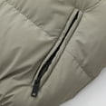 thumbnail image 4 of ZUKMRJPC Men's Winter Coats Full Zipper Turndown Collar Warm Padded Jacket Solid Color Casual Loose Fit Bread Coats with Pocket for Cold Weather, 4 of 8