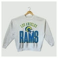 thumbnail image 4 of Women's Gameday Couture  Ash Los Angeles Rams Fierce Focus Premium Oversized Fleece Pullover Sweatshirt, 4 of 4