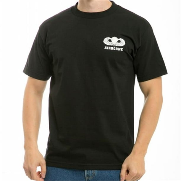Rapid Dominance T-shirt Militaire Classique Aéroporté S25-AB-BLK-04&44; Noir - Extra Large
