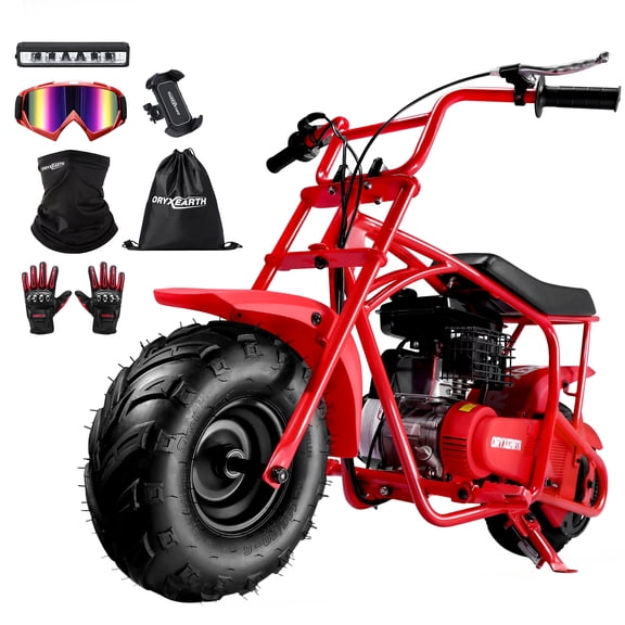 Oryxearth OGM105 Max 4-Stroke Mini Bike, 105CC Gas Powered Dirt Bike,Off-Road Trail for Adult, up to 24 Mph, Red