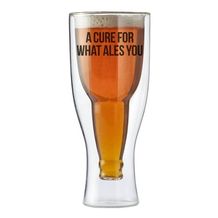 - Personalized Bottom's Up Beer Glass - Available in 2 Colors