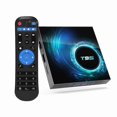 thumbnail image 1 of Android TV Box 4GB RAM 32 ROM Quad-Core 64-bit ARM 2.4G/5G H.265-black, 1 of 5