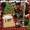 thumbnail image 4 of Mantel individual navideño de lino, decoración de muebles, mantel individual aislado, mantel individual occidental antisuciedad, 4 of 6
