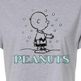 thumbnail image 3 of Peanuts - Charlie Snow - Juniors Cropped Cotton Blend T-Shirt, 3 of 6