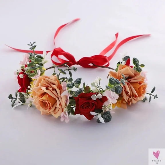 Simulated Flower - Handmade Wreath, Hair Hoop, Headwear for Bride, Beach, Vacation, Photography - Hair Accessories