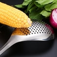 thumbnail image 6 of Travelwant Large Scoop Colander,Skimmer Slotted Spoon,Stainless Steel Slotted Spoon Skimmer Cooking Spoon Strainer Soups Pasta, Comfortable Grip Design Strainer Ladle, 6 of 7