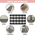 KaHouen Buffalo Plaid Rug 24"x36" Indoor/Outdoor Black and White Checkered Rug, Buffalo Plaid
