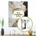 thumbnail image 3 of Designart "Minimalism Chrome White And Gold Potteries" Abstract Spirals Mirror Wall Decor - Modern White Abstract Living Room Wall Mirror Art - 32" x 24" Inch, 3 of 5