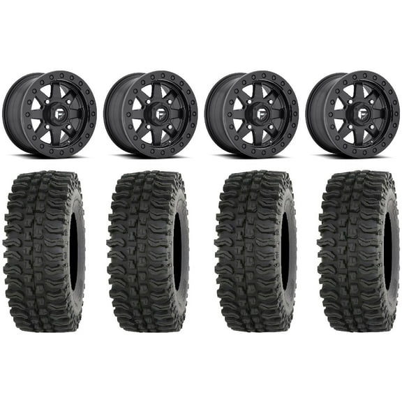 Fuel Maverick Bdlk Bk 15" Wheels 35" BDC Tires Can-Am Maverick X3 / Honda Pioneer 1000 / Talon