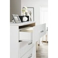 thumbnail image 4 of Hodedah Wood 5-Drawer Chest, White, 4 of 5
