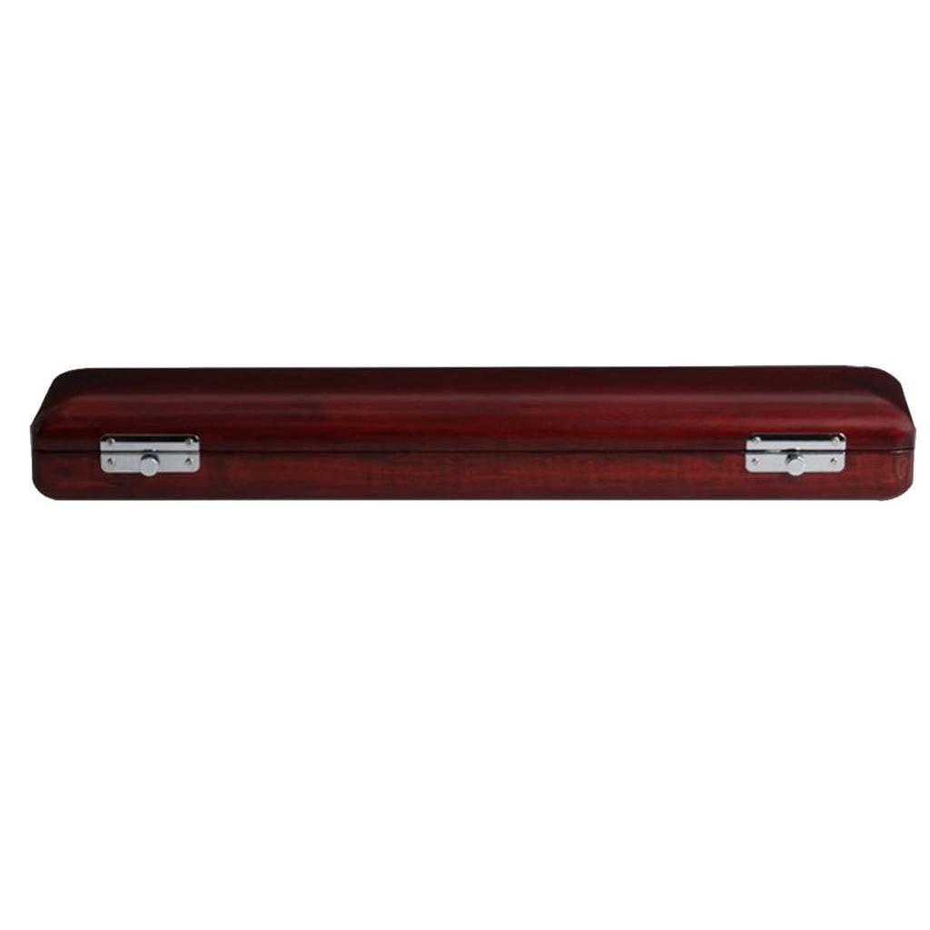 LeeQinersw Exquisite Solid Wood Flute Hard Case Holder Protector 43x9.5x4.5cm, 17 Hole,