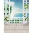 thumbnail image 1 of BSDHOME Polyester Wooden Floor Flowers Photography Backdrops Photo Props Studio Background 5x7ft, 1 of 2