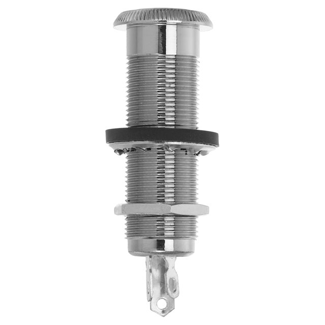 Miangastore 1/4 Inch 6.35mm Threaded Cylinder Barrel Intput Output Jack Flush Stereo Mono Jack Plug Socket Acoustic Electric Guitar Bass