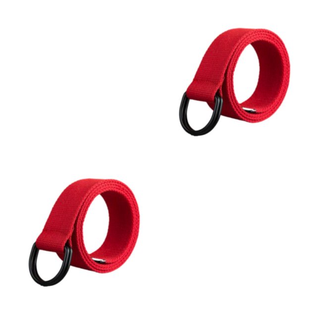 serony Convenient And Fast Automatic Buckle On Comfortable And Breathable Canvas Waist Belt High Woven red 110cm 2Set