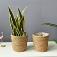 thumbnail image 6 of Eease Woven Flower Basket Hand Woven Straw Plant Pot Indoor Woven Plant Pot Decorative Flower Pot, 6 of 6