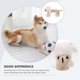 thumbnail image 3 of 1 juguete para mascotas resistente a mordeduras, no tóxico, de peluche, con chirriadores para masticar, dentición y aburrimiento (caniche beige), 3 of 8