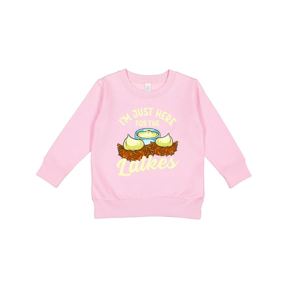 Inktastic Hanukkah Funny Here for Latkes Toddler Sweatshirt