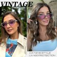 thumbnail image 7 of Joopin Retro Vintage Narrow Cat Eye Sunglasses for Women, 7 of 7