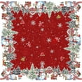 thumbnail image 1 of Square Christmas Tablecloth 60 Inch, Winter Snowman Santa Christmas Tree Tablecloth Square, Holiday Christmas Table Cloth Square Table, Xmas Square Table Cover Decor, 1 of 1
