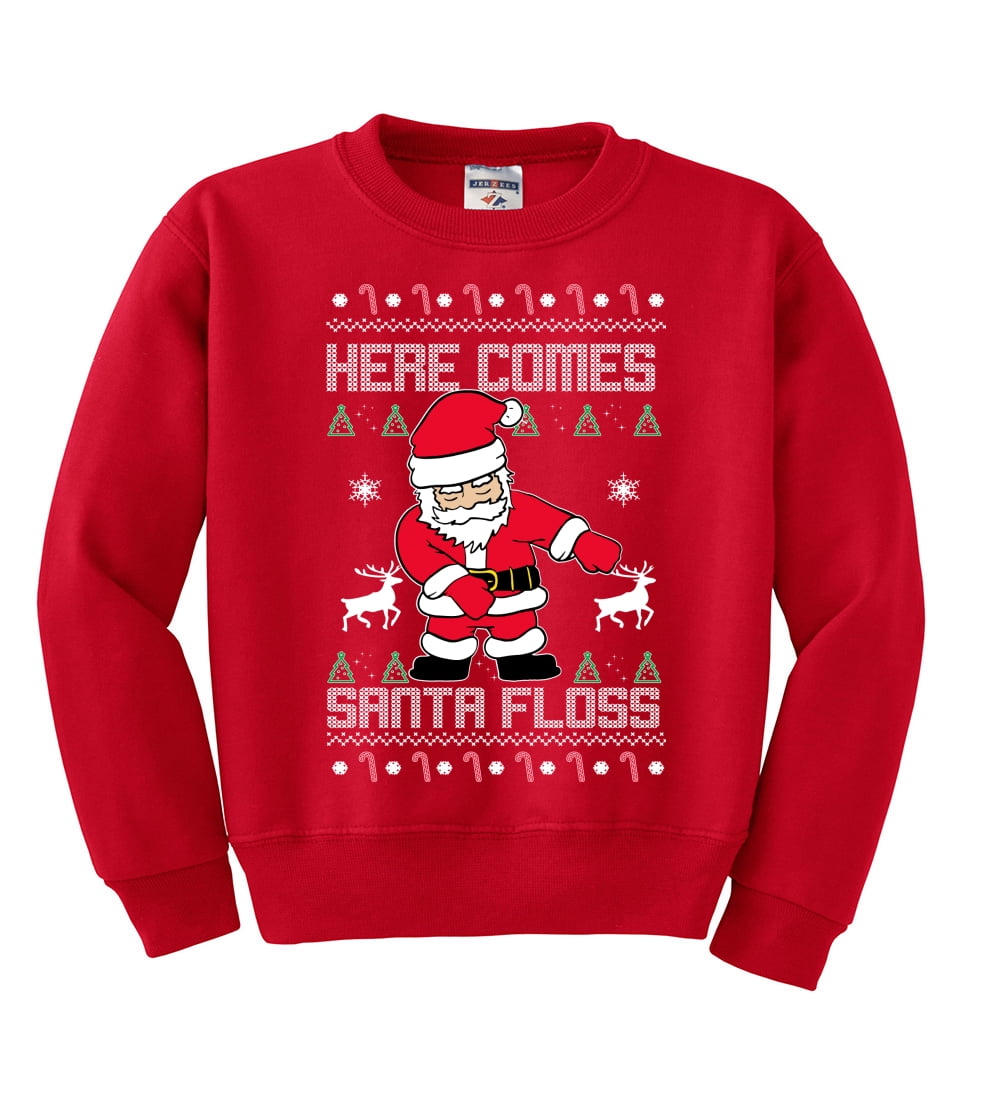 flossing santa jumper