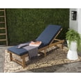thumbnail image 2 of Safavieh Inglewood Transitional Adult Wood Cushioned Solid Print with Cushion, Natural/Navy (Set of 1), 2 of 7