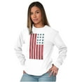 thumbnail image 5 of USA American Flag Distressed Stencil Plus Size Long Sleeve Graphic Tee Shirt Brisco Brands 2X, 5 of 6