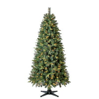 Deals on Holiday Time Pre-Lit Brookfield Fir Artificial Christmas Tree 7-ft