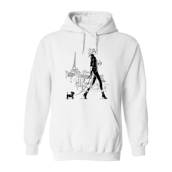Fashion Girl In Paris Hoodie Women -Image by Shutterstock, Female Small