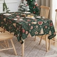 thumbnail image 2 of Outdoor Christmas Decorations,Christmas Rectangular Winter Tree Tablecloth, Polyester Vintage for Kitchen Picnic Party Dining, 2 of 6