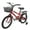 Red, variant on Kids Bike 16Inch Girls Bike for 6-14 Years Old Girls Boys Bicycle With Kickstand Training Wheels Riding Handbrake Streamer Basket