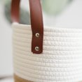thumbnail image 2 of relayinert 2pcs Cotton Decorative Desktop Organizer Basket For Home And Classroom Decoration Hypoallergenic Earthy yellow, 2 of 6