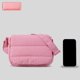 thumbnail image 2 of Bolso cuadrado pequeño de nailon para mujer, diseño de nicho, acolchado, con correa ancha para el hombro, bolso cruzado, sencillo y ligero, con solapa, 2 of 3