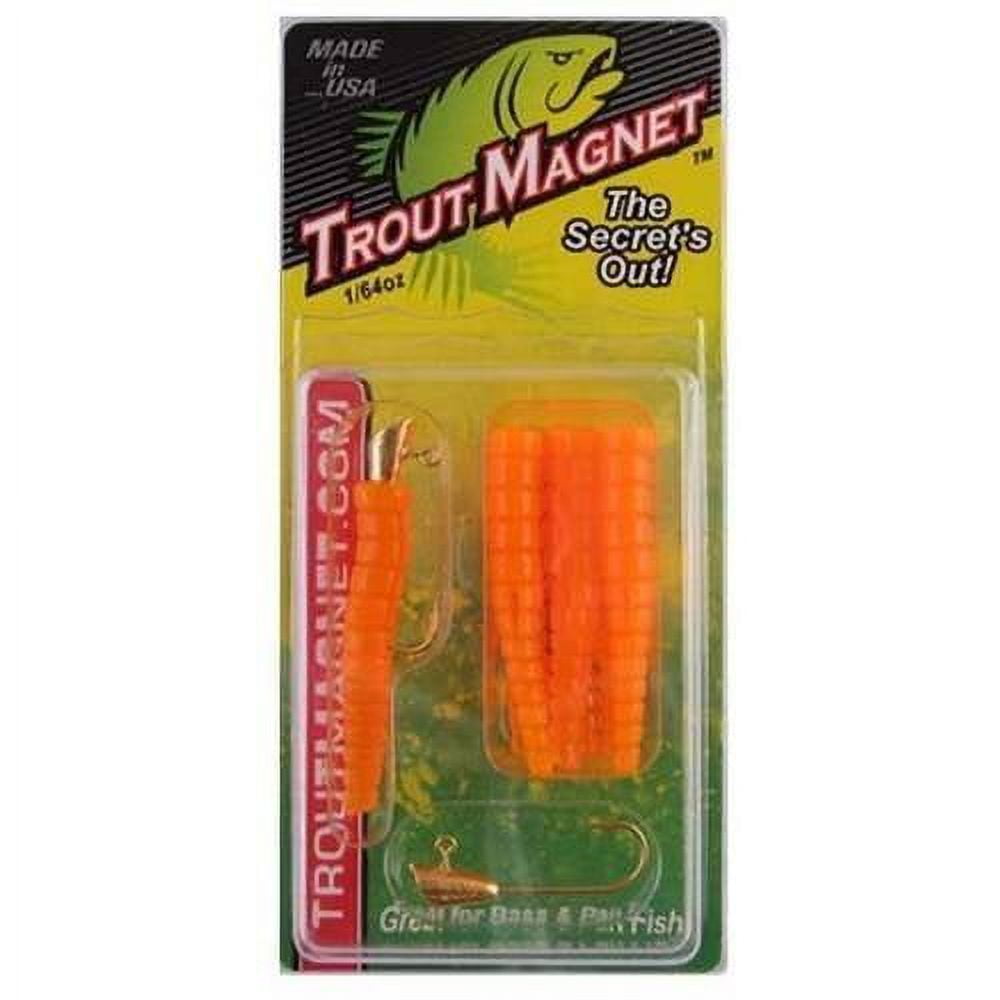 (1 pack) Leland Lures Trout Magnet 1/64 oz Softbait 9 Count Orange