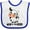 White and Royal, variant on Inktastic New to the Herd Cute Cow Boys or Girls Baby Bib