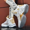 thumbnail image 4 of BINQER Zapatillas de baloncesto de caña alta for niños, zapatillas acolchadas con soporte transpirable for entrenamiento deportivo juvenil., 4 of 5
