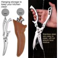 thumbnail image 4 of Heavy Duty Poultry Shears - Spring Loaded Chicken Bone Scissors with Safety Lock - German HC Stainless Steel Kitchen Shears for Chicken, Bone, Fish, Vegetable, Seafood, Meat, 4 of 6