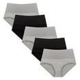 thumbnail image 1 of Plebaso Lot de 5 Culottes en Coton pour Femmes, Taille Haute, Extensibles, Culottes Couvrantes pour Dames, Tailles TP-6TG, 1 of 4