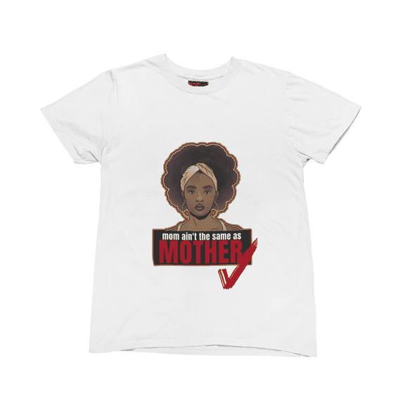 BloodLine StreetWear 'Mom Ain't Mother' Fitted Women's Short Sleeve Cotton T-Shirt - Soft, Durable, Pre-Shrunk Casual Tee for Everyday Comfort
