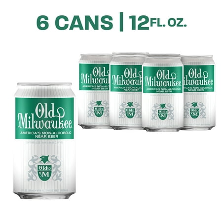 Old Milwaukee Non Alcoholic, Domestic Non Alcoholic, 6 Pack, 12 fl oz Can, 0.4% ABV