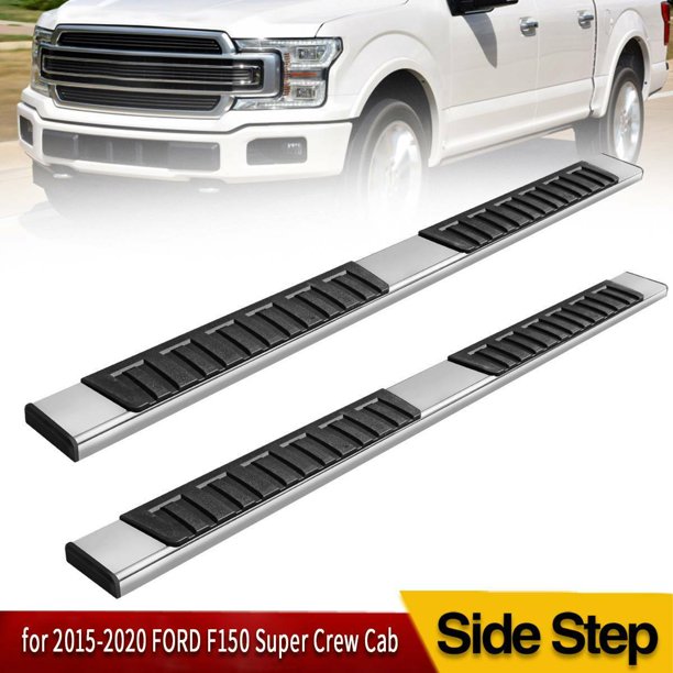 6 Running Boards For 2015 2021 Ford F 150 Supercrew Cab F 250 Crew Cab Steel Nerf Bars Side Steps Walmart Com Walmart Com