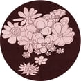 thumbnail image 1 of Ahgly Company Machine Washable Indoor Round Transitional Chocolate Brown Area Rugs, 3' Round, 1 of 7