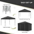 thumbnail image 3 of Outsunny 116.25 x 116.25 in Black Pop up Outdoor Canopies, Adjustable Height, 3 of 9