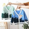 thumbnail image 6 of Godderr Toddler Kids Cute Bear Sweater for Boys Warm Soft Fall Knit Sweater Baby Cartoon Soft Cotton Knitwear Tops, 6 of 9