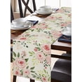 thumbnail image 3 of Spring Flower Pink Floral Linen Table Runner Holiday Decor Summer Seasonal Home Kichen Table Runers Farmhouse Dining Decoration, 3 of 5