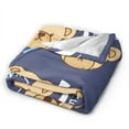 thumbnail image 2 of DouZhe Ultra-Soft Micro Fleece Lightweight Flannel Bed Blanket, Cartoon Cute Bear Print Cozy Warm Throw Blankets, 50"x40", 2 of 7