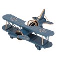 thumbnail image 2 of Airplane Decor For Boys Room Biplane Model Amelia , Vintage Airplane Model Wrought Iron Aircraft Biplane For Desktop Decor Photo Props Black, 2 of 7