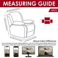 thumbnail image 6 of Dznils Printed Recliner Chair Cover Polyester Stretch Recliner Sofa Slipcover, Beige, 6 of 6