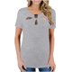 thumbnail image 1 of Tops sólidos de manga corta de ocio de cuello redondo de verano de moda para mujer Fridja  ghk2715, 1 of 5
