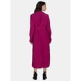 thumbnail image 2 of Time and Tru Women’s and Women's Plus Shirt Dress with Long Sleeves, Sizes XS-4X, 2 of 4